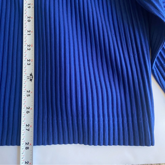 Homme Plisse Issey Miyake Blue Cotton Surface Pleated Cardigan Jacket size 4 - Picture 11 of 13